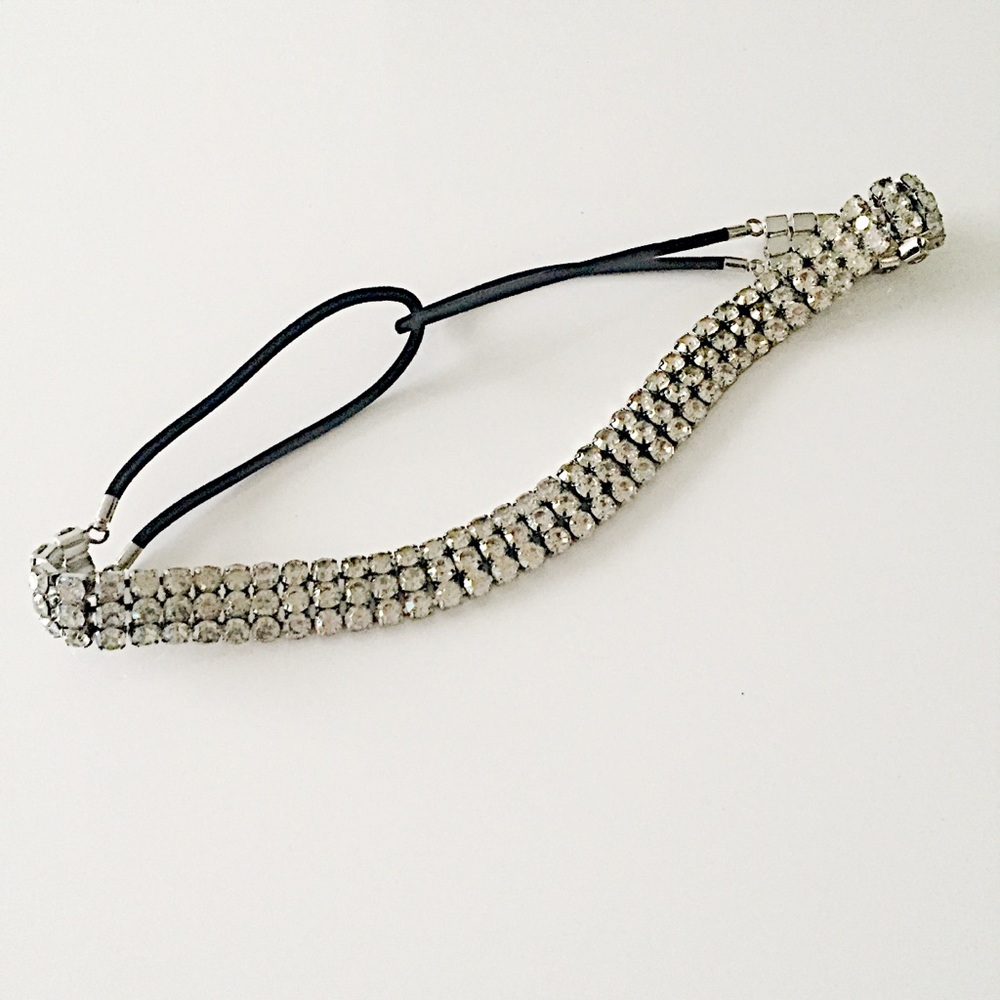 SILVER RHINESTONE HEAD/HAIRBAND-NEW